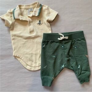 Jane and Jack Dinosaur Bodysuit and Pants Set Baby Boy